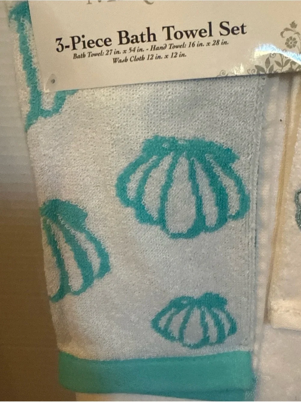 Disney The Little Mermaid & Flounder 3-piece set Bath Towel Set NWT 100% Cotton